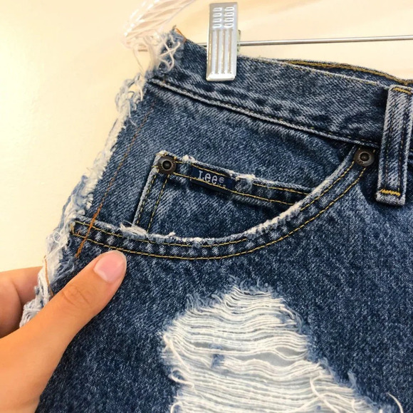 Furst Of A Kind Upcycled Distressed Denim Short 32 - Picture 5 of 9